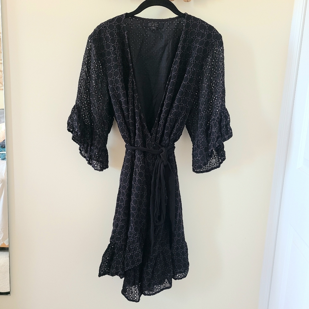 AllSaints Marlowe Ette Dress - UK 12 / US 8 - Black